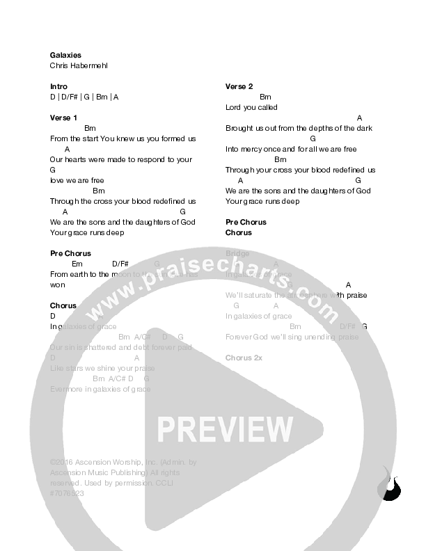 Galaxies Chords & Lyrics (Ascension Worship)