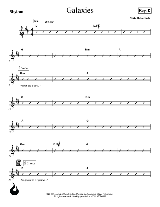 Galaxies Rhythm Chart (Ascension Worship)