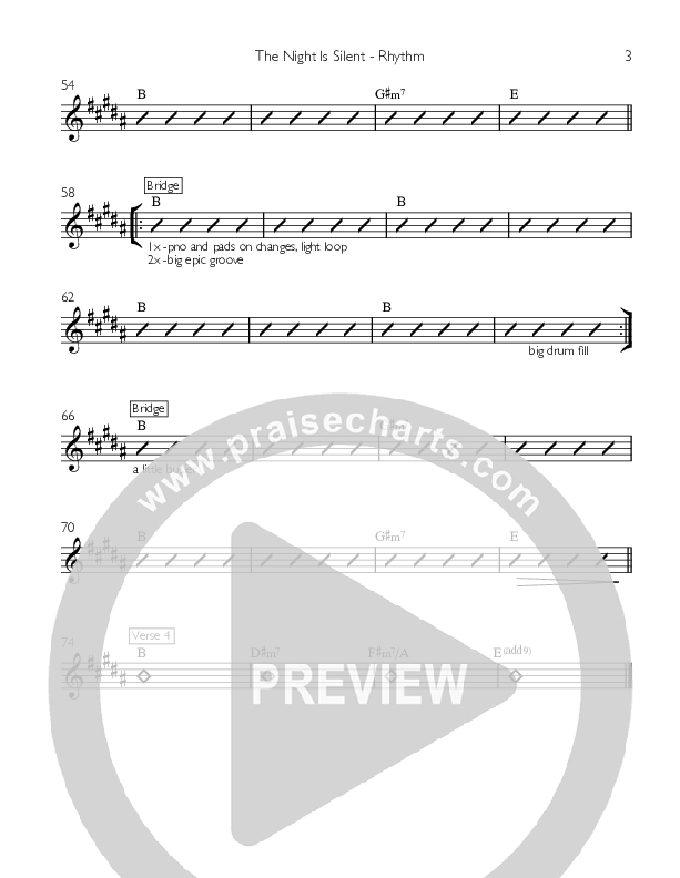 The Night is Silent  Rhythm Chart (Stephanie Samuel)