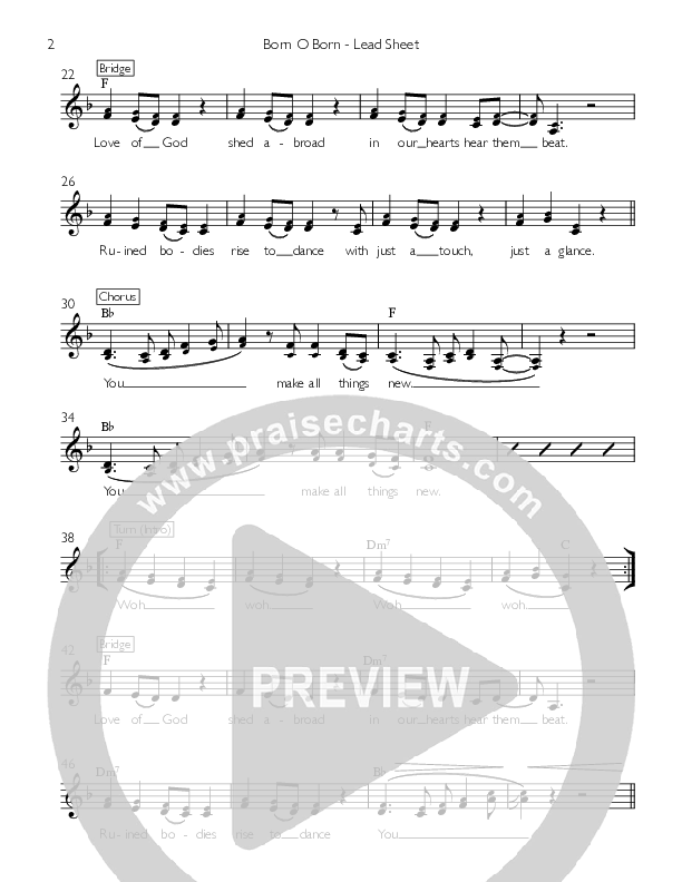 Born O Born (In Bethlehem) Lead Sheet (Stephanie Samuel)