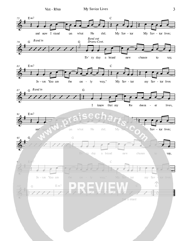 My Savior Lives (with Angels We Have Heard On High) Rhythm/Vocal (New Life Worship)