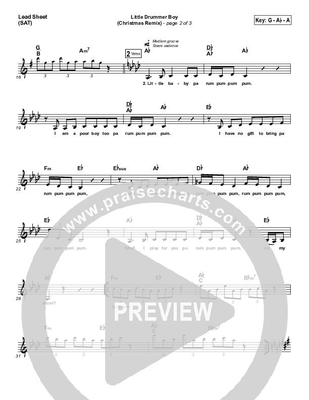 Little Drummer Boy (Remix) Lead (SAT) (TobyMac)