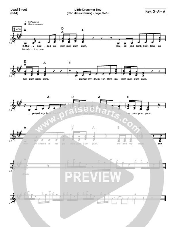 Little Drummer Boy (Remix) Lead (SAT) (TobyMac)