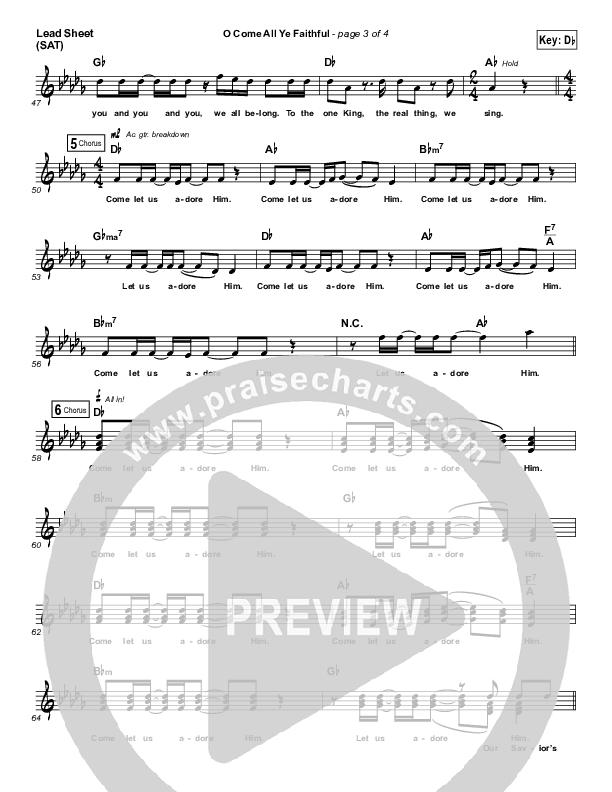 O Come All Ye Faithful Lead (SAT) (TobyMac)