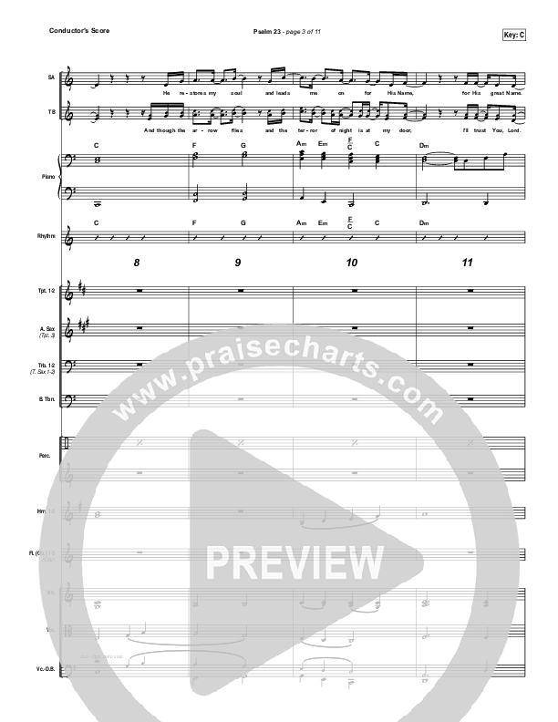 Psalm 23 (Surely Goodness) Conductor's Score (Shane & Shane / The Worship Initiative)