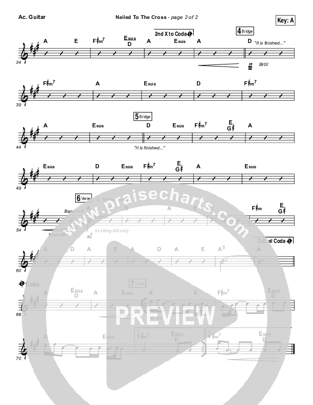 Nailed To The Cross Acoustic Guitar (Rend Collective)