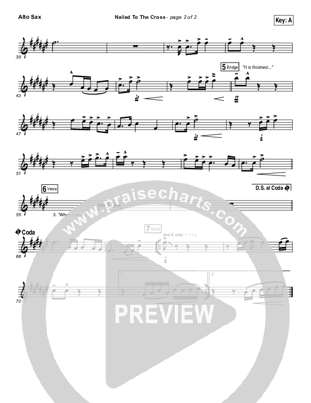 Nailed To The Cross Alto Sax (Rend Collective)