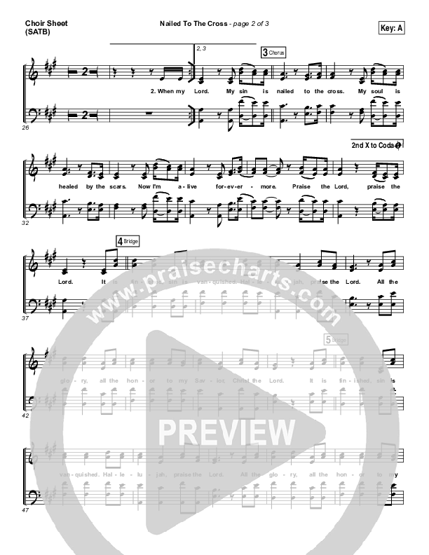 Nailed To The Cross Choir Sheet (SATB) (Rend Collective)