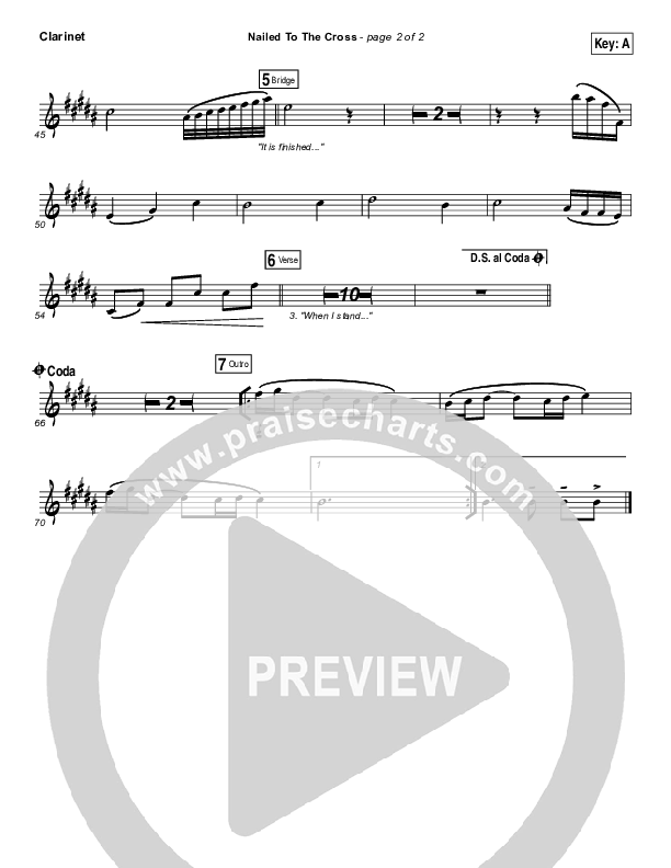 Nailed To The Cross Clarinet (Rend Collective)