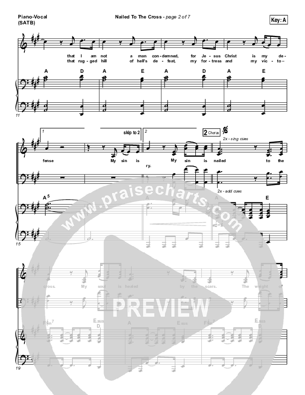 Nailed To The Cross Piano/Vocal (SATB) (Rend Collective)