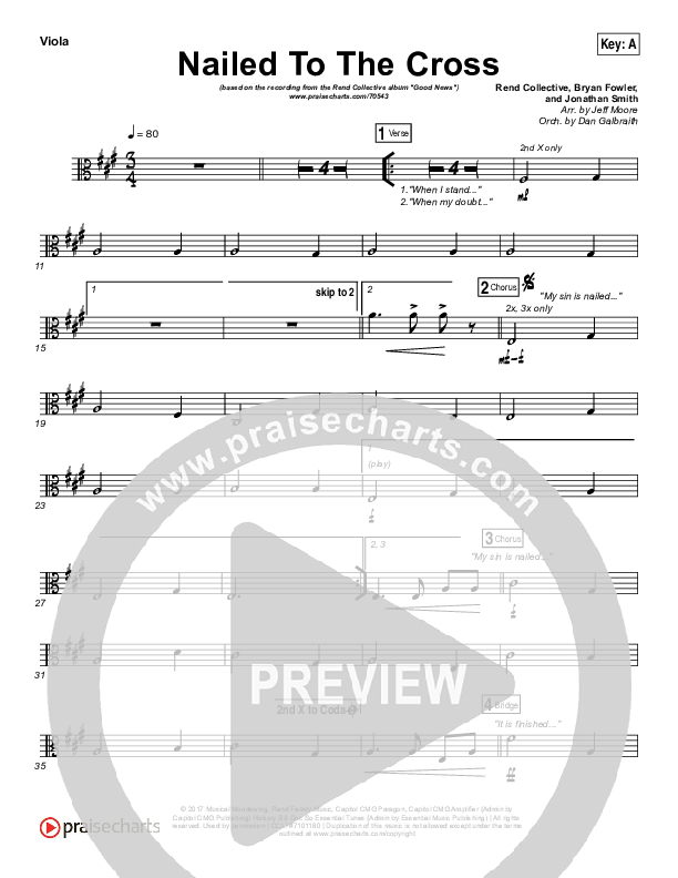 Nailed To The Cross Viola (Rend Collective)