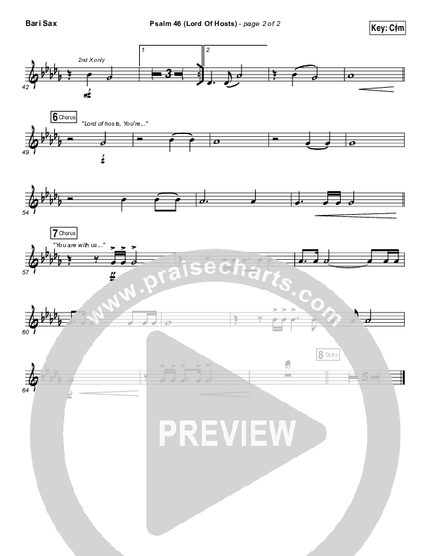 Psalm 46 (Lord Of Hosts) Bari Sax (Shane & Shane / The Worship Initiative)