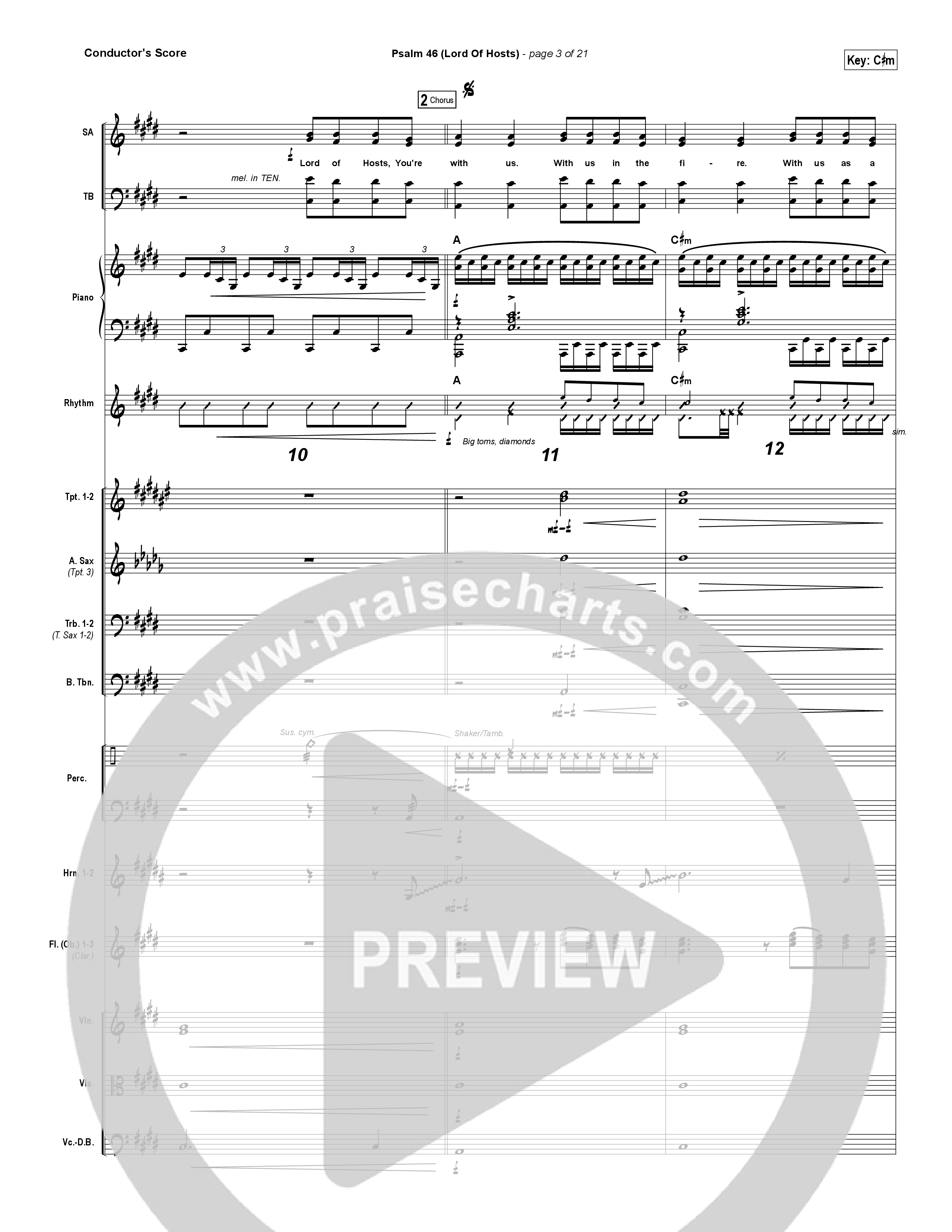 Psalm 46 (Lord Of Hosts) Conductor's Score (Shane & Shane / The Worship Initiative)