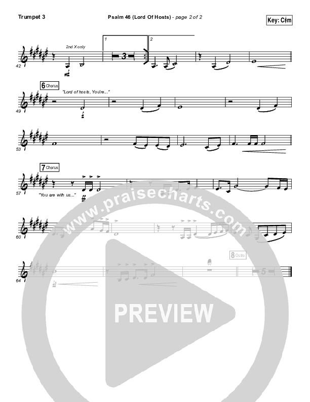 Psalm 46 (Lord Of Hosts) Trumpet 3 (Shane & Shane / The Worship Initiative)