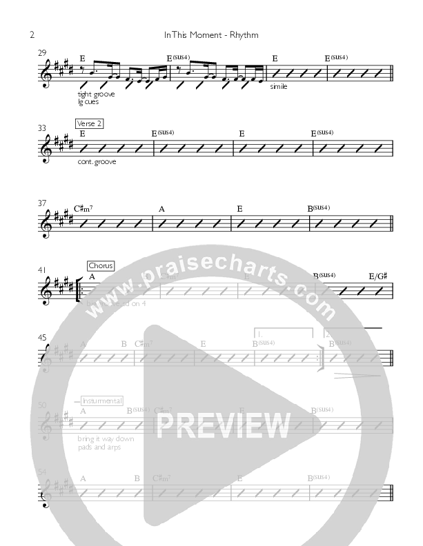 In This Moment (Live) Rhythm Chart (Valley Worship / Maharasyi)