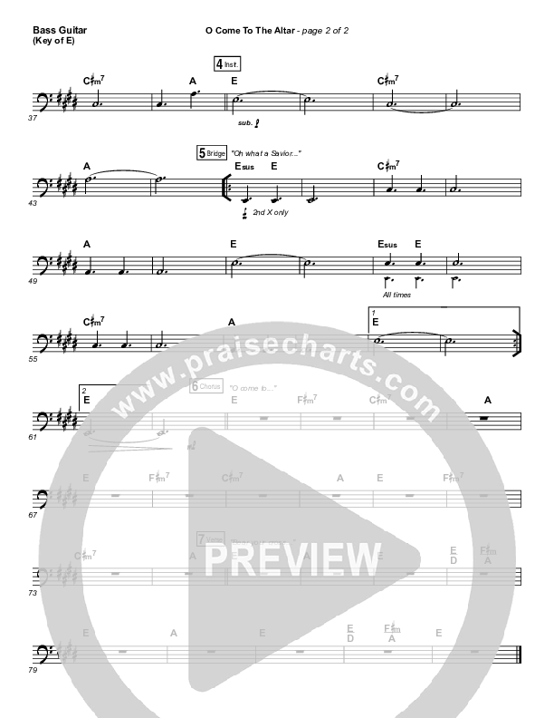 O Come To The Altar (Acoustic) Bass Guitar (Elevation Worship)