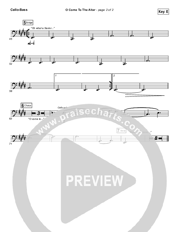 O Come To The Altar (Acoustic) Cello/Bass (Elevation Worship)