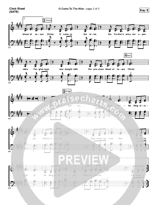 O Come To The Altar (Acoustic) Choir Sheet (SATB) (Elevation Worship)