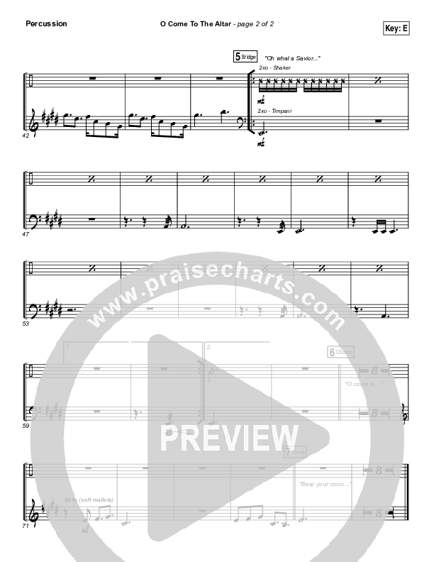 O Come To The Altar (Acoustic) Percussion (Elevation Worship)