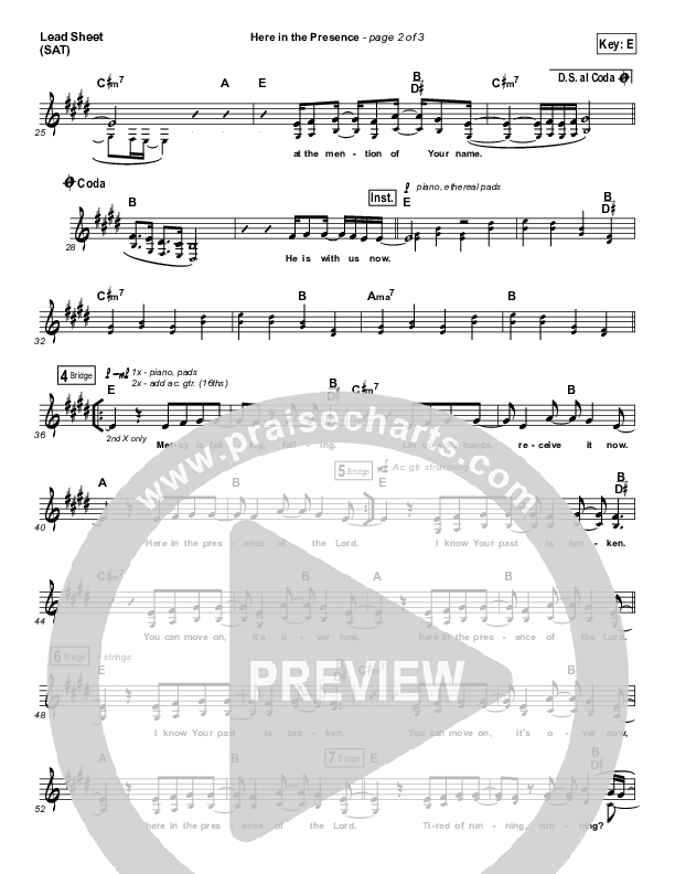 Here In The Presence (Acoustic) Lead (SAT) (Elevation Worship)