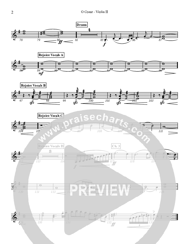 O Come O Come Emmanuel Violin 2 (Highlands Worship)