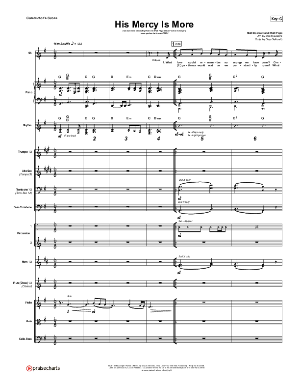 His Mercy Is More Conductor's Score (Matt Papa)