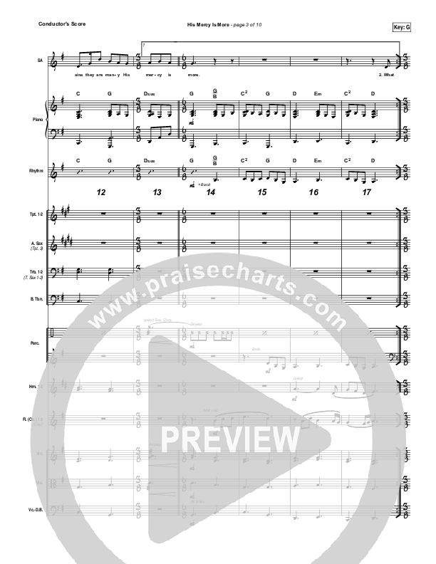 His Mercy Is More Conductor's Score (Matt Papa)