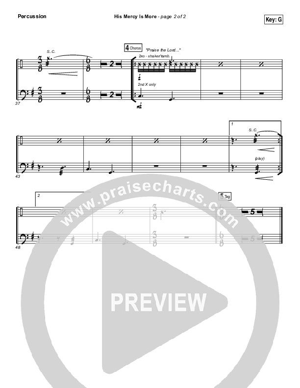 His Mercy Is More Percussion (Matt Papa)