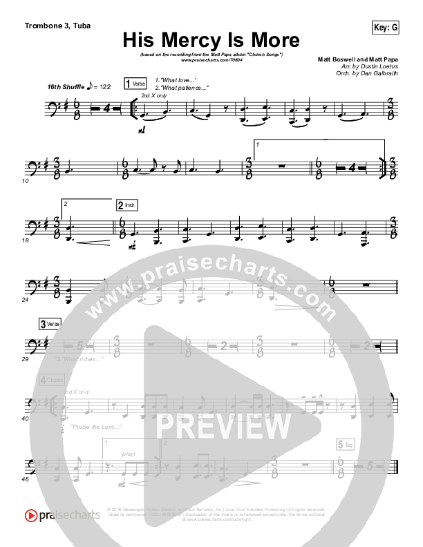 His Mercy Is More Trombone 3/Tuba (Matt Papa)