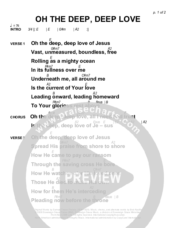 Oh The Deep Deep Love Chords & Lyrics (Next)