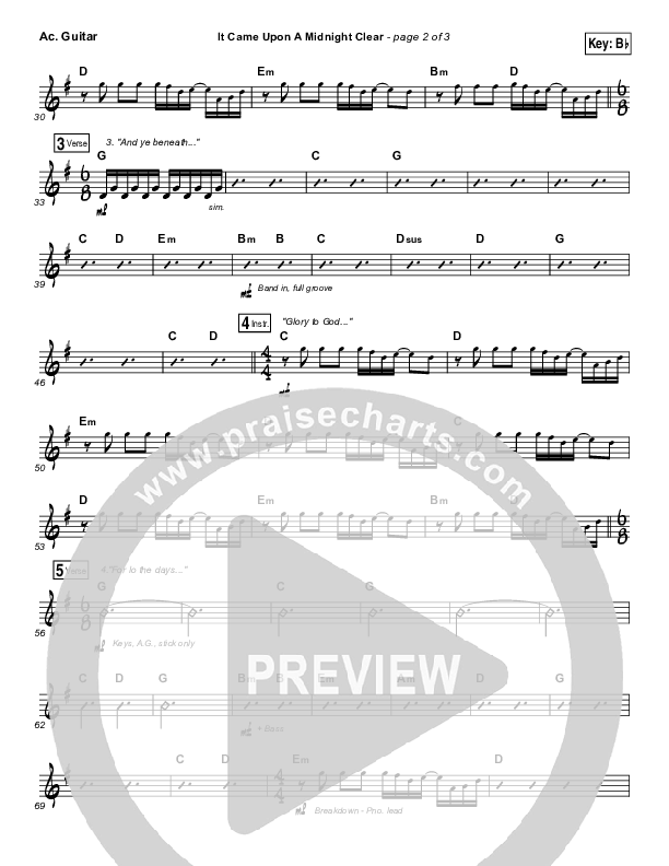 It Came Upon A Midnight Clear Acoustic Guitar (The Worship Initiative / Shane & Shane)