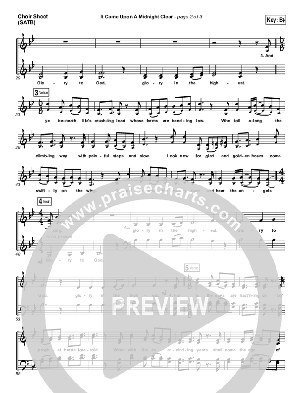 It Came Upon A Midnight Clear Choir Vocals (SATB) (The Worship Initiative / Shane & Shane)