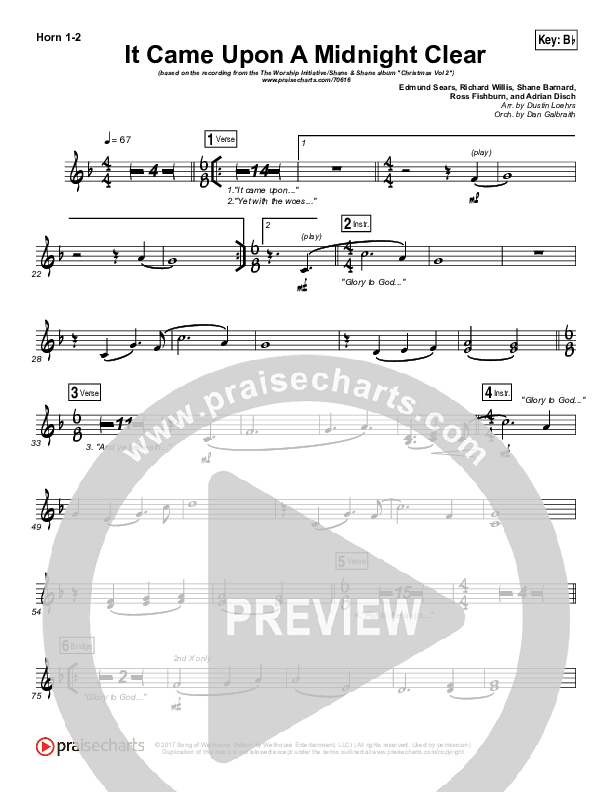 It Came Upon A Midnight Clear Brass Pack (The Worship Initiative / Shane & Shane)