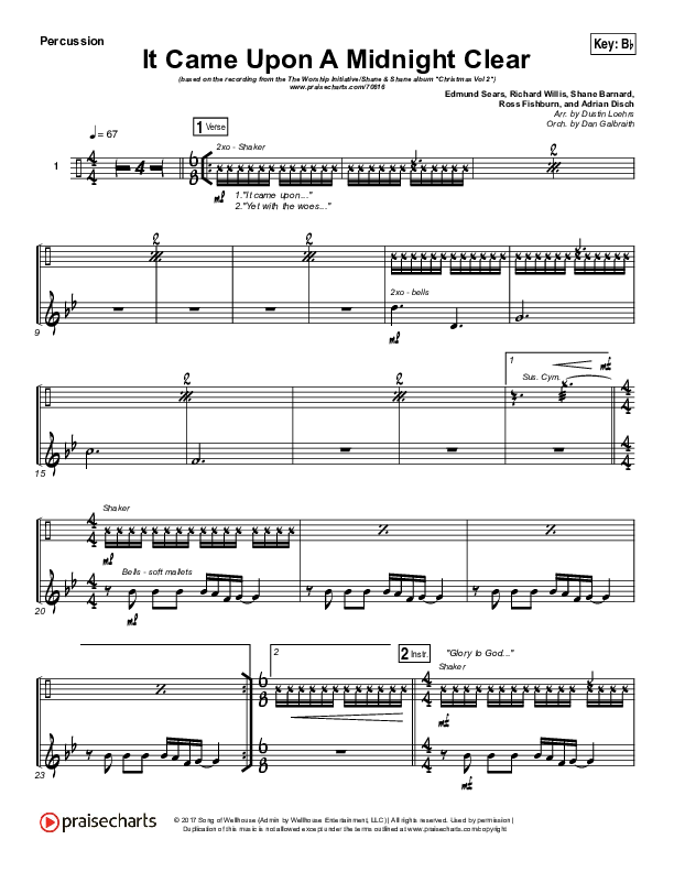 It Came Upon A Midnight Clear Percussion (The Worship Initiative / Shane & Shane)