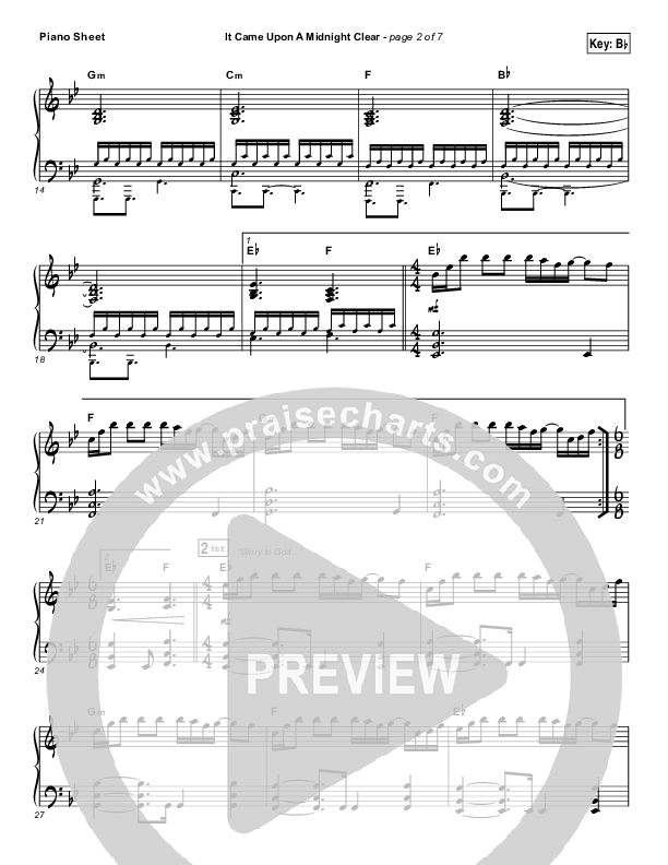 It Came Upon A Midnight Clear Piano Sheet (The Worship Initiative / Shane & Shane)