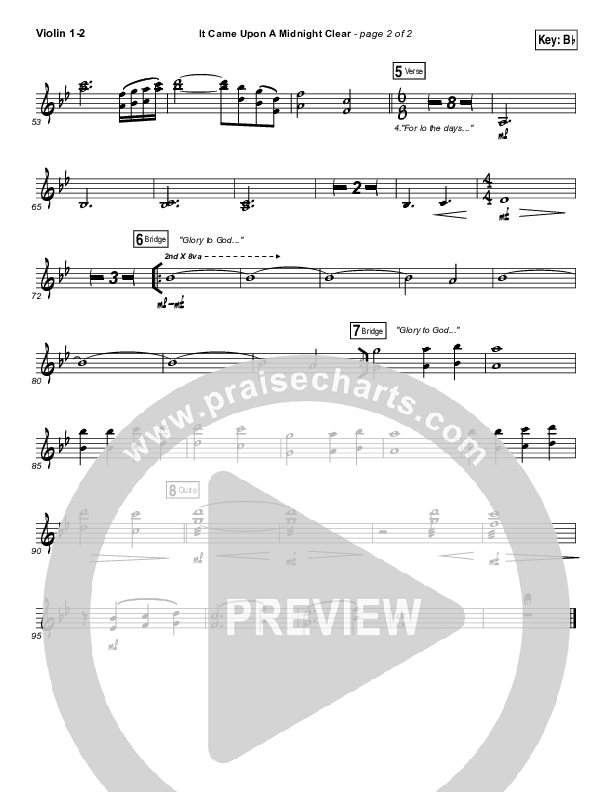 It Came Upon A Midnight Clear Violin 1/2 (The Worship Initiative / Shane & Shane)