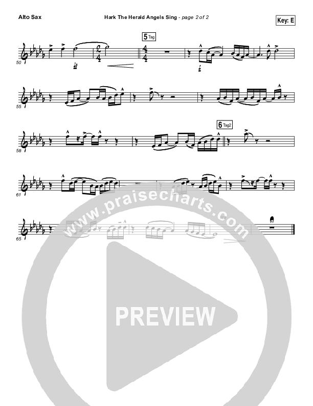 Hark The Herald Angels Sing (Eternity Stepped Into Time) Alto Sax (The Worship Initiative / Shane & Shane)