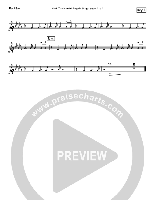 Hark The Herald Angels Sing (Eternity Stepped Into Time) Bari Sax (The Worship Initiative / Shane & Shane)