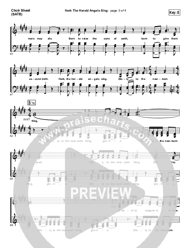 Hark The Herald Angels Sing (Eternity Stepped Into Time) Choir Sheet (SATB) (The Worship Initiative / Shane & Shane)