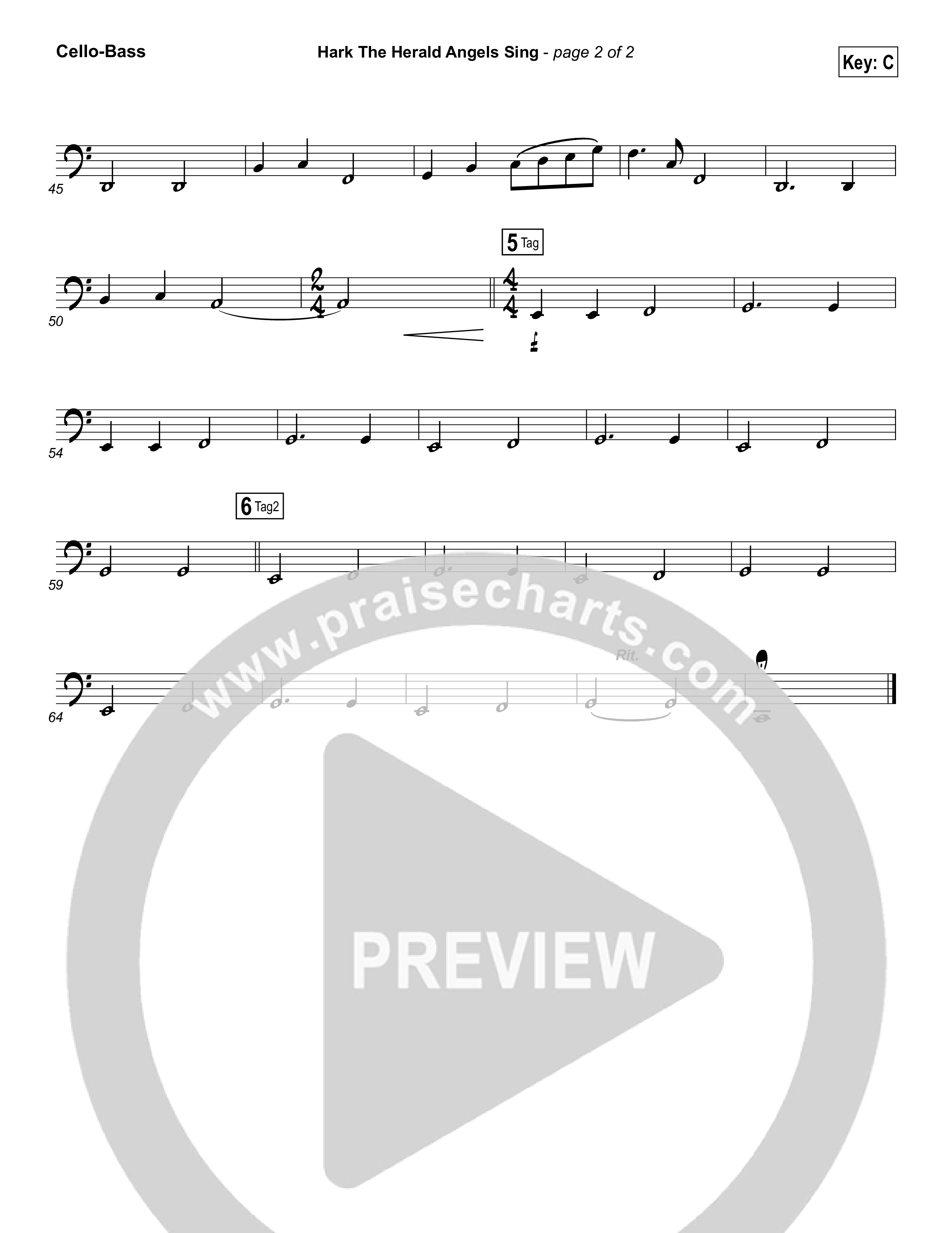 Hark The Herald Angels Sing (Eternity Stepped Into Time) Cello/Bass (The Worship Initiative / Shane & Shane)