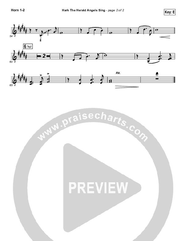 Hark The Herald Angels Sing (Eternity Stepped Into Time) French Horn 1/2 (The Worship Initiative / Shane & Shane)