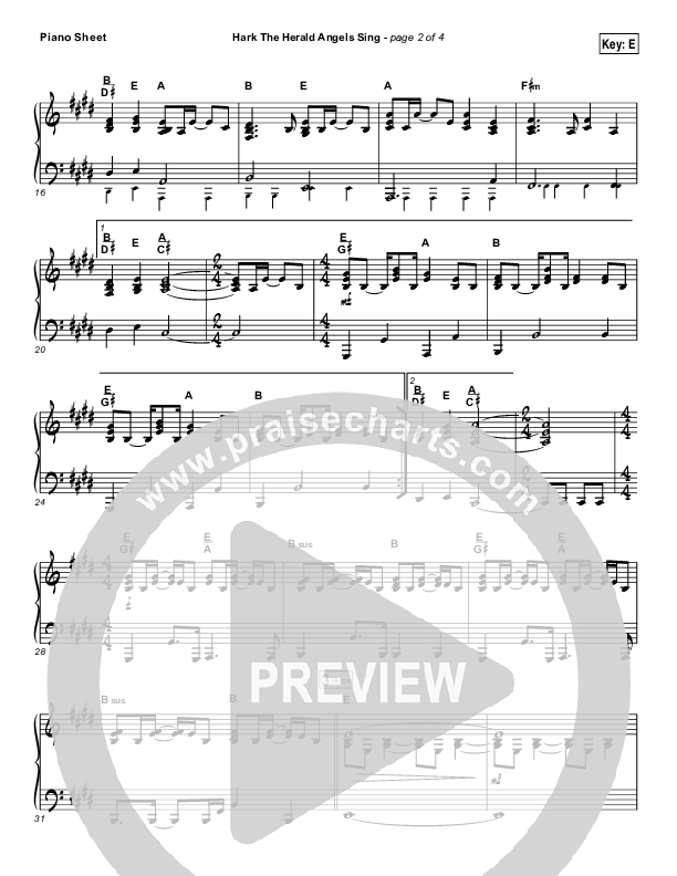 Hark The Herald Angels Sing (Eternity Stepped Into Time) Piano Sheet (The Worship Initiative / Shane & Shane)