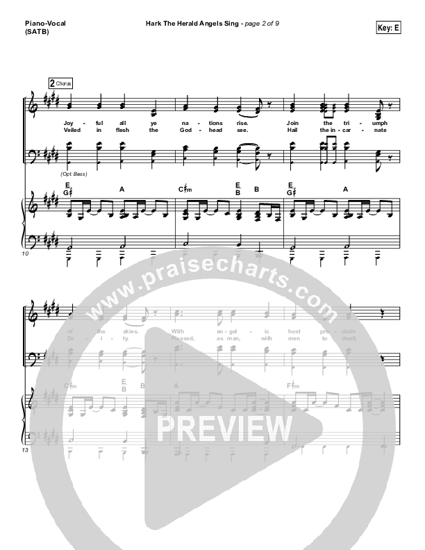 Hark The Herald Angels Sing (Eternity Stepped Into Time) Piano/Vocal Pack (The Worship Initiative / Shane & Shane)