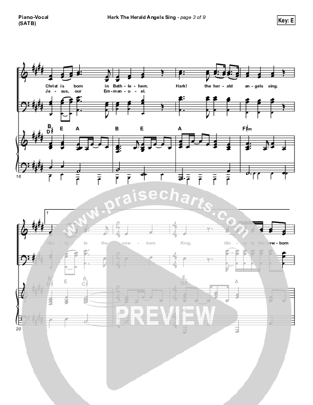 Hark The Herald Angels Sing (Eternity Stepped Into Time) Piano/Vocal Pack (The Worship Initiative / Shane & Shane)