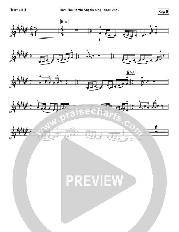 Hark The Herald Angels Sing (Eternity Stepped Into Time) Trumpet 3 (The Worship Initiative / Shane & Shane)