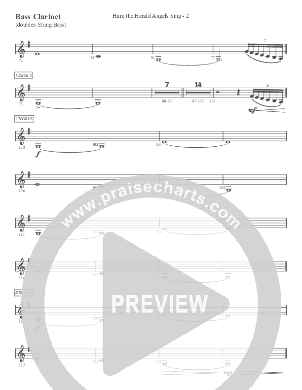 Morning Has Broken (Instrumental) Bass Clarinet (Ric Flauding)