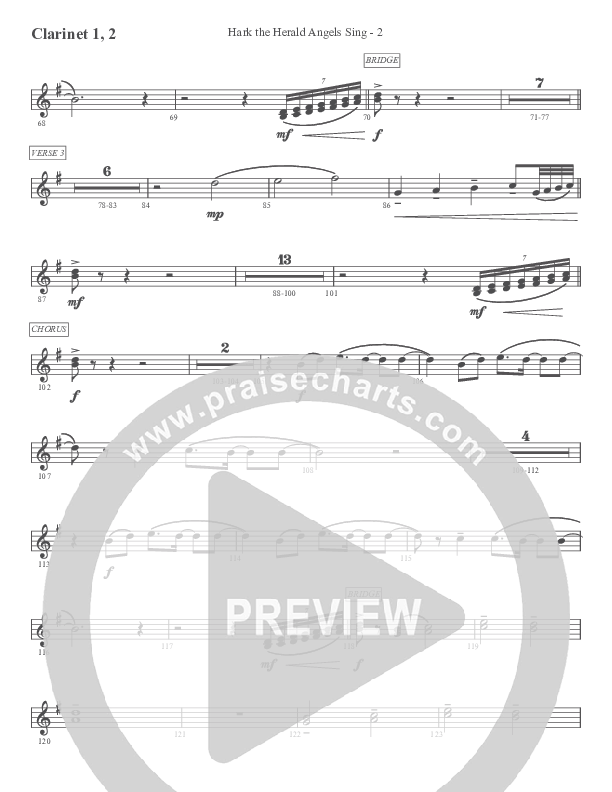 Morning Has Broken (Instrumental) Clarinet 1/2 (Ric Flauding)