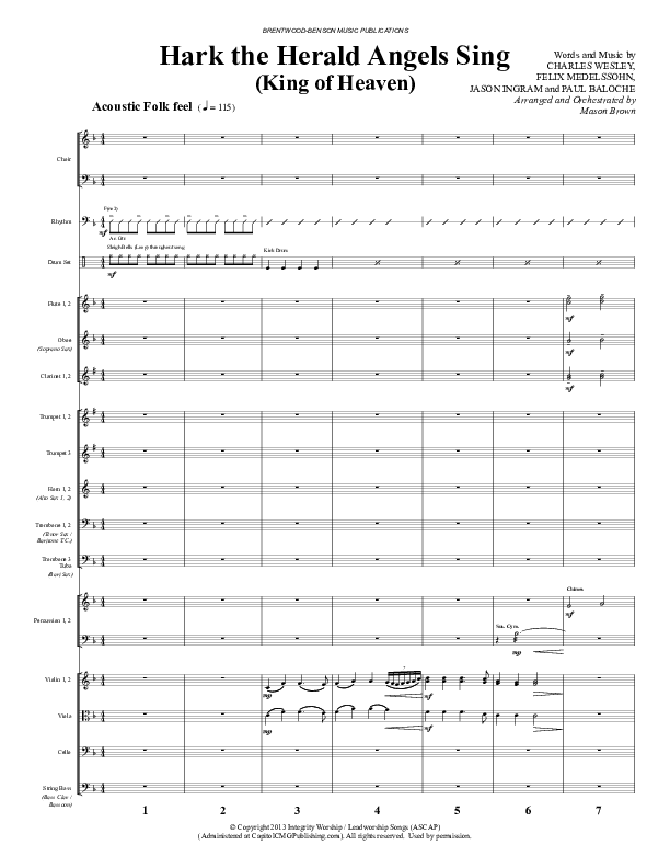 Morning Has Broken (Instrumental) Conductor's Score (Ric Flauding)