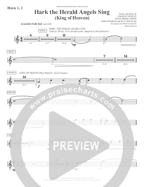 Morning Has Broken (Instrumental) French Horn 1/2 (Ric Flauding)