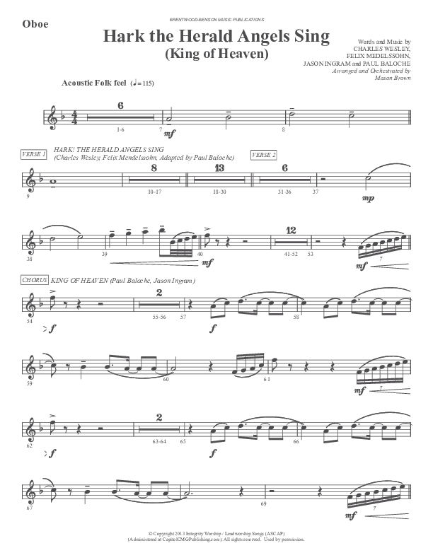 Morning Has Broken (Instrumental) Oboe (Ric Flauding)